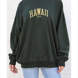 Brandy Melville Dark Green Hawaii Sweatshirt